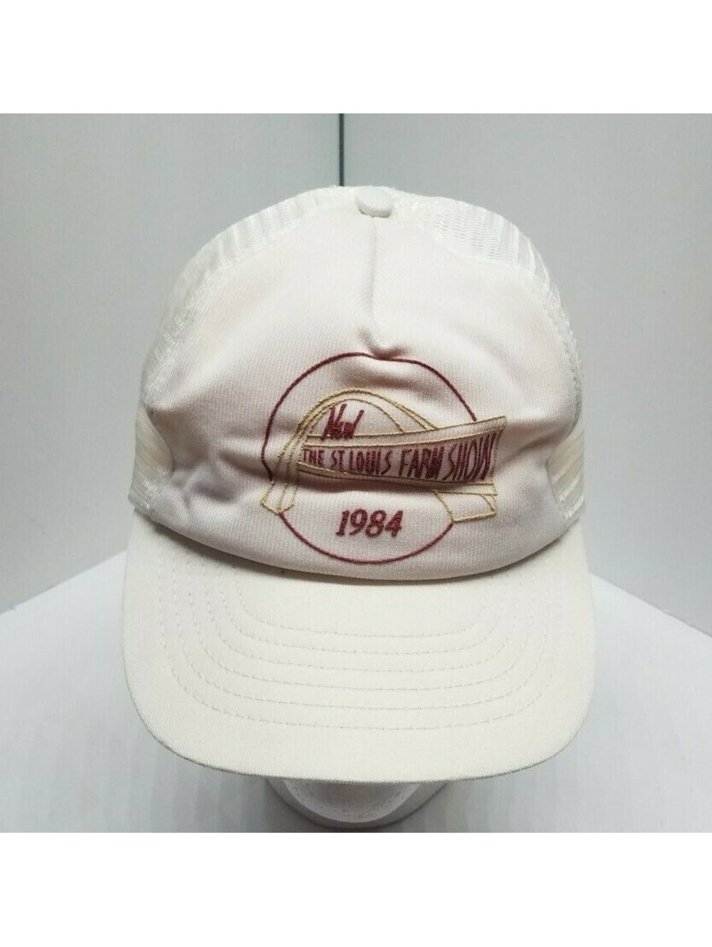 Vintage 1984 St. Louis Farm Show Snapback Mesh Trucker Hat Cap Gateway Arch MO